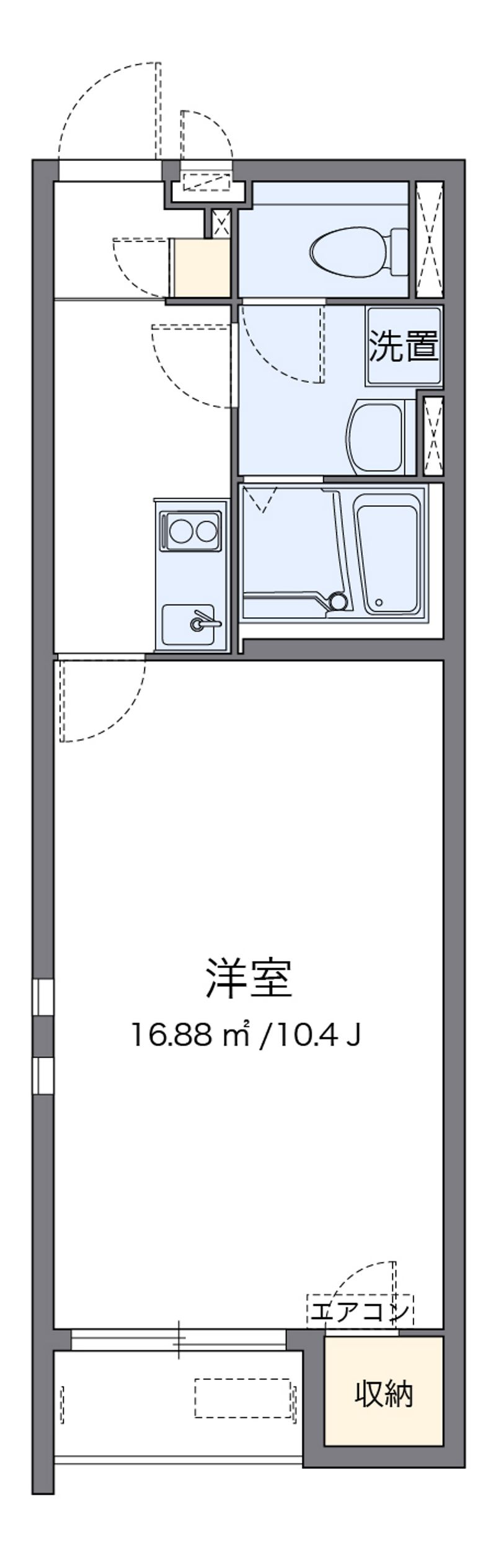 クレイノＨＩＫＡＲＩ 間取図