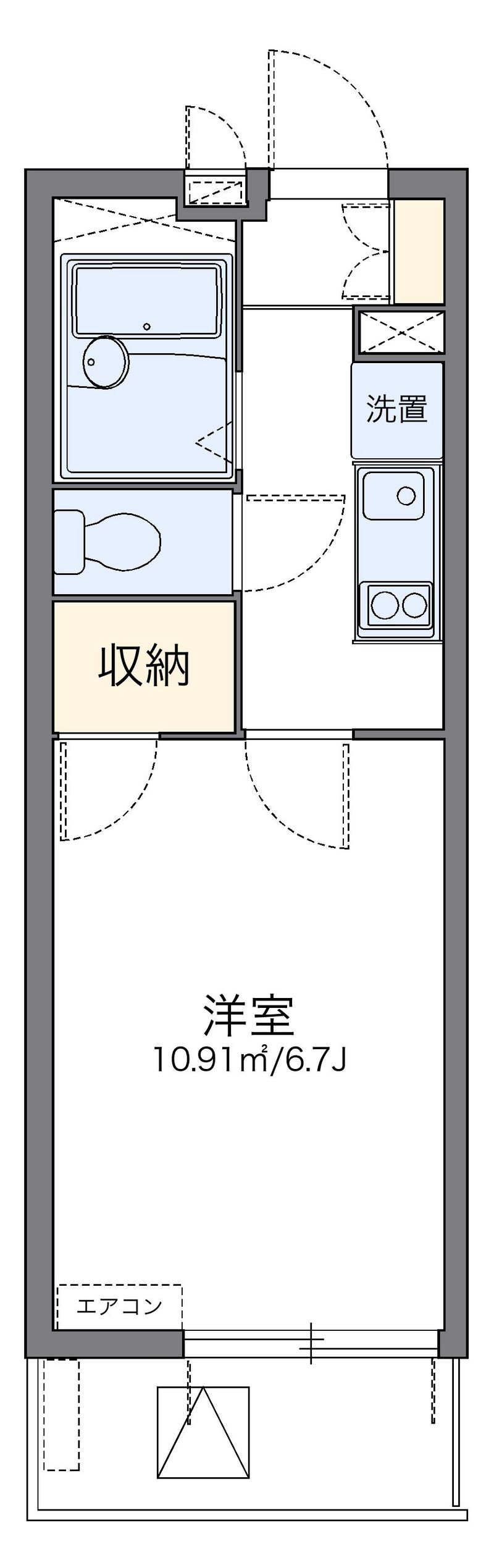 レオパレスモン　トレゾール 間取図