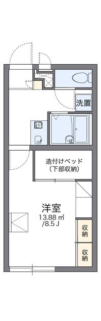 レオパレスＷＡＫＡＴＳＵＫＩ 間取り図