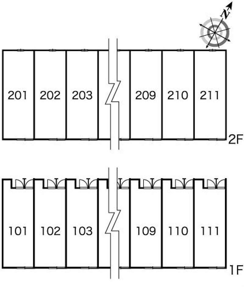 レオパレスＳＡＫＵＲＡＧＩ　Ⅰ 間取配置図