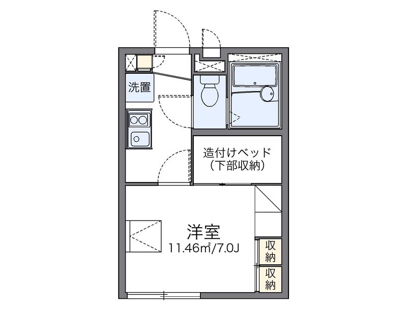 レオパレスホーリーラブ 間取図