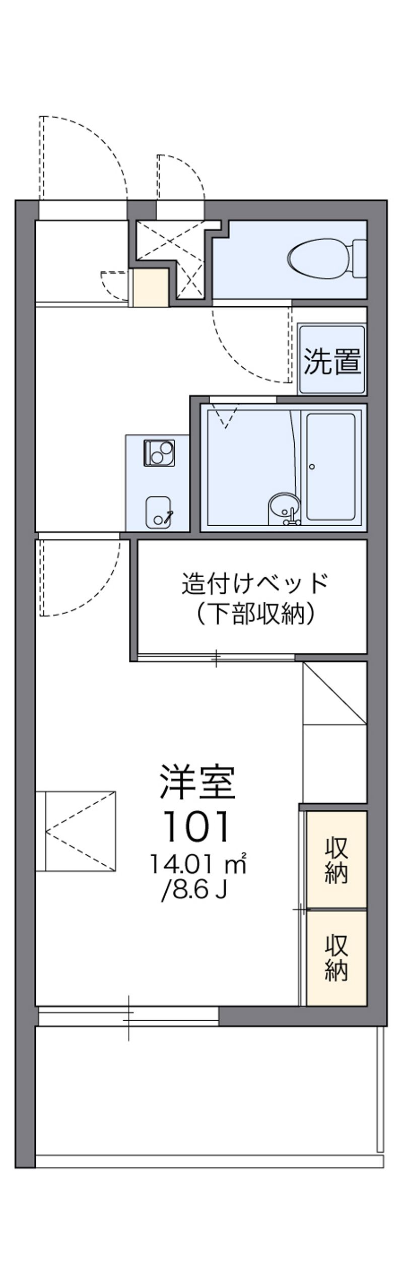 レオパレス向日葵 間取図