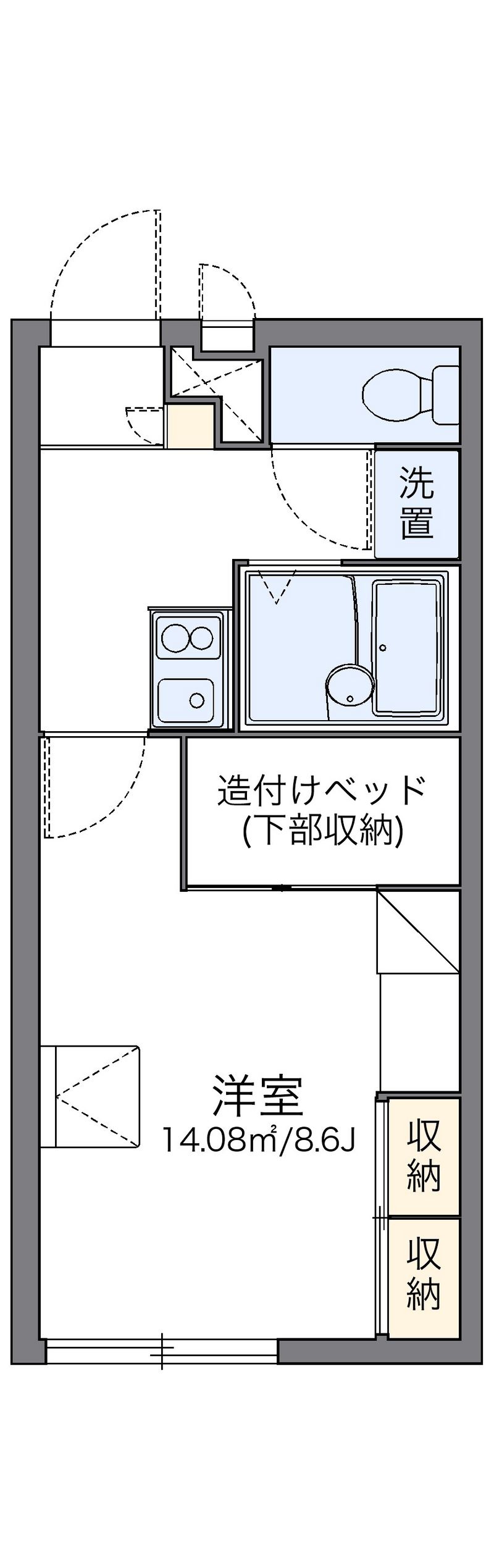 レオパレスアメニティハイツ 間取図