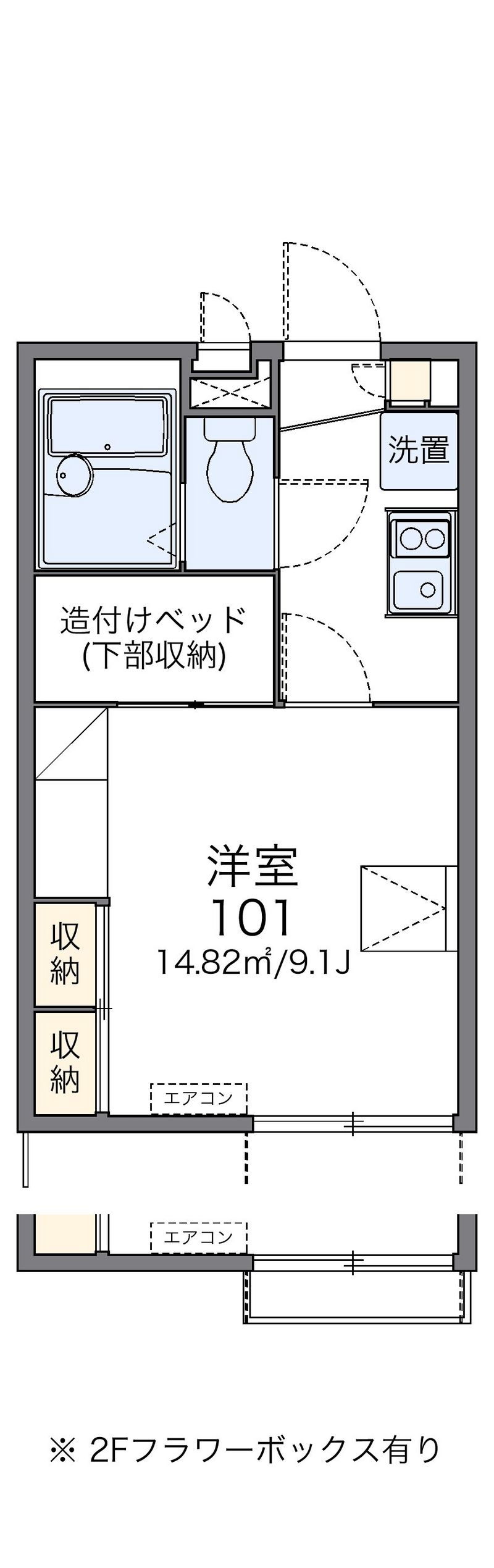 レオパレス天神Ⅲ 間取図