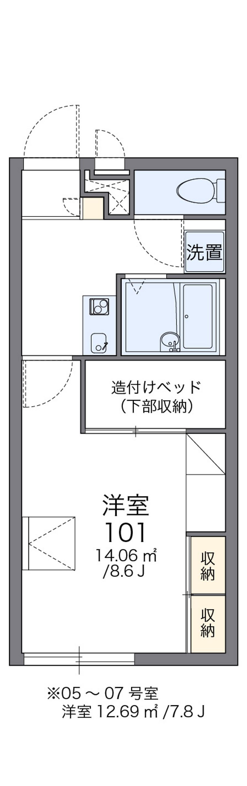レオパレスルーキス 間取図