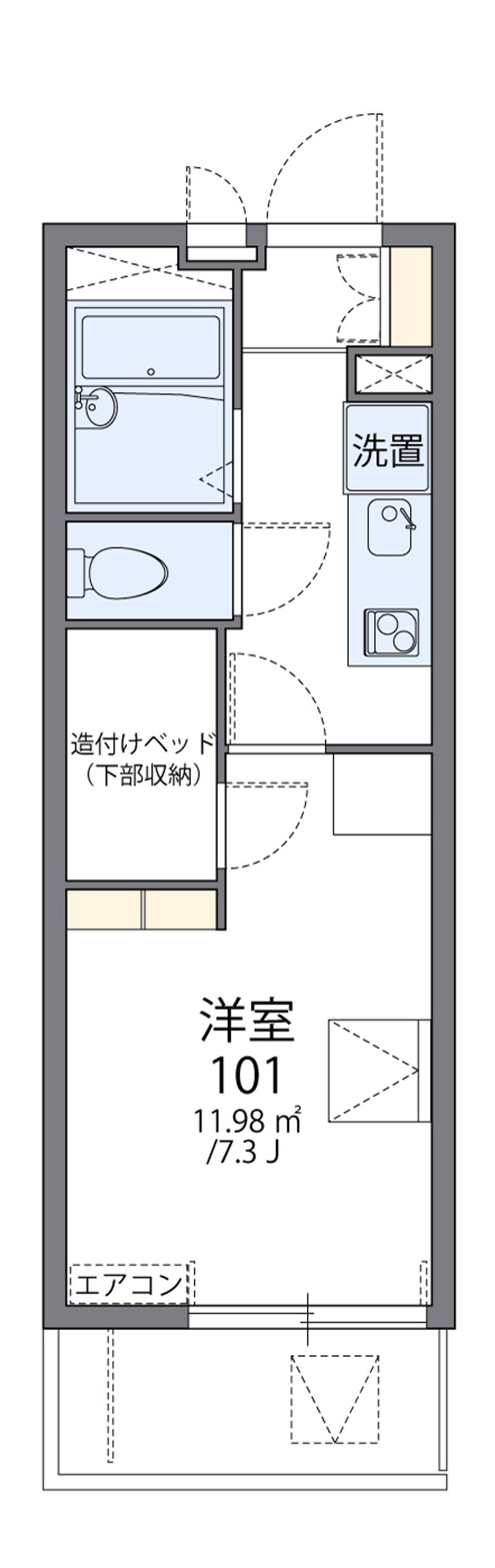 レオパレスバスケットタウン 間取図
