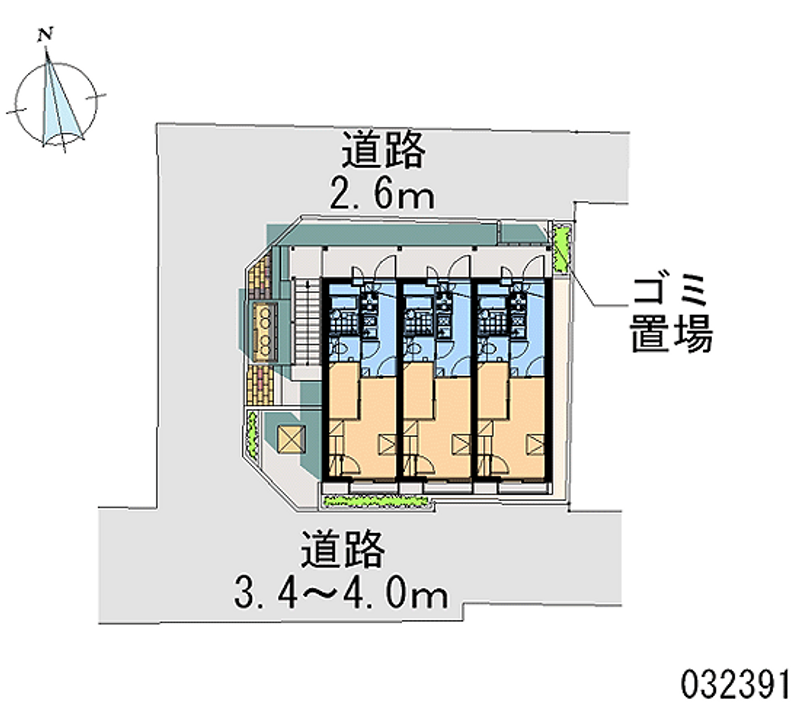 レオパレスアクエリアス西院 区画図