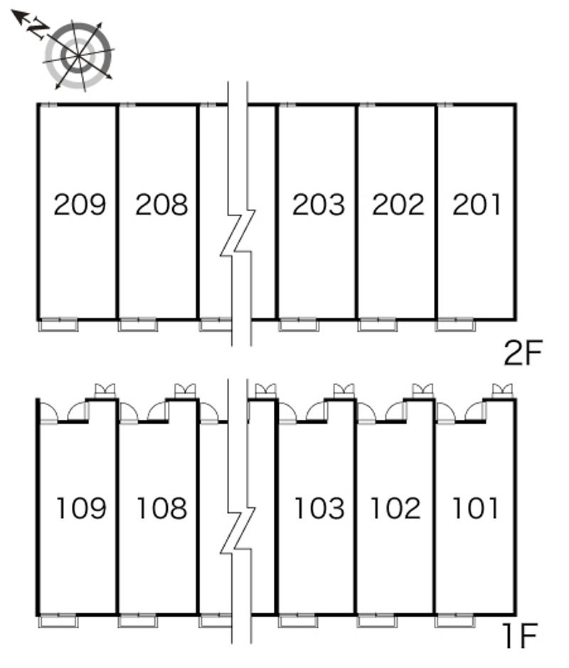 レオパレスフルール 間取配置図