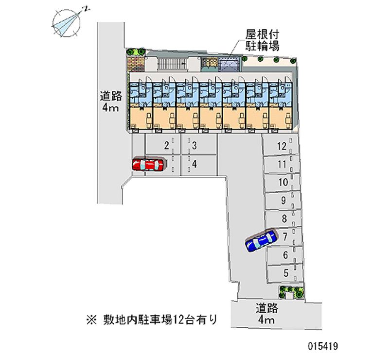 レオパレスハピネス 月極駐車場