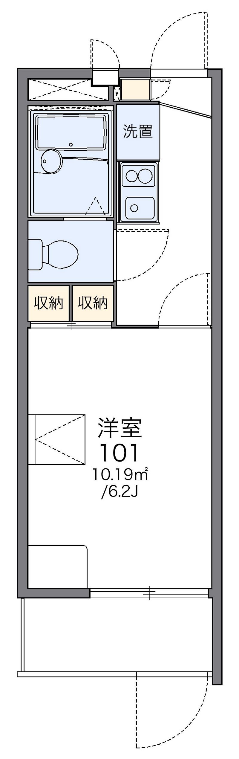 レオパレス東大曽根 間取図