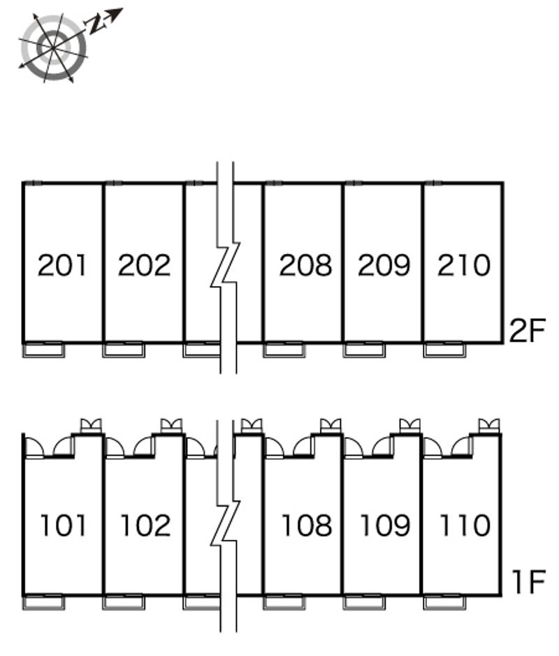 レオパレスイーストハウス 間取配置図