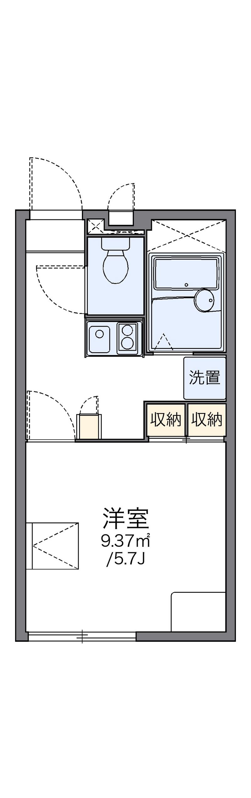 レオパレスハイツ　牧野 間取図