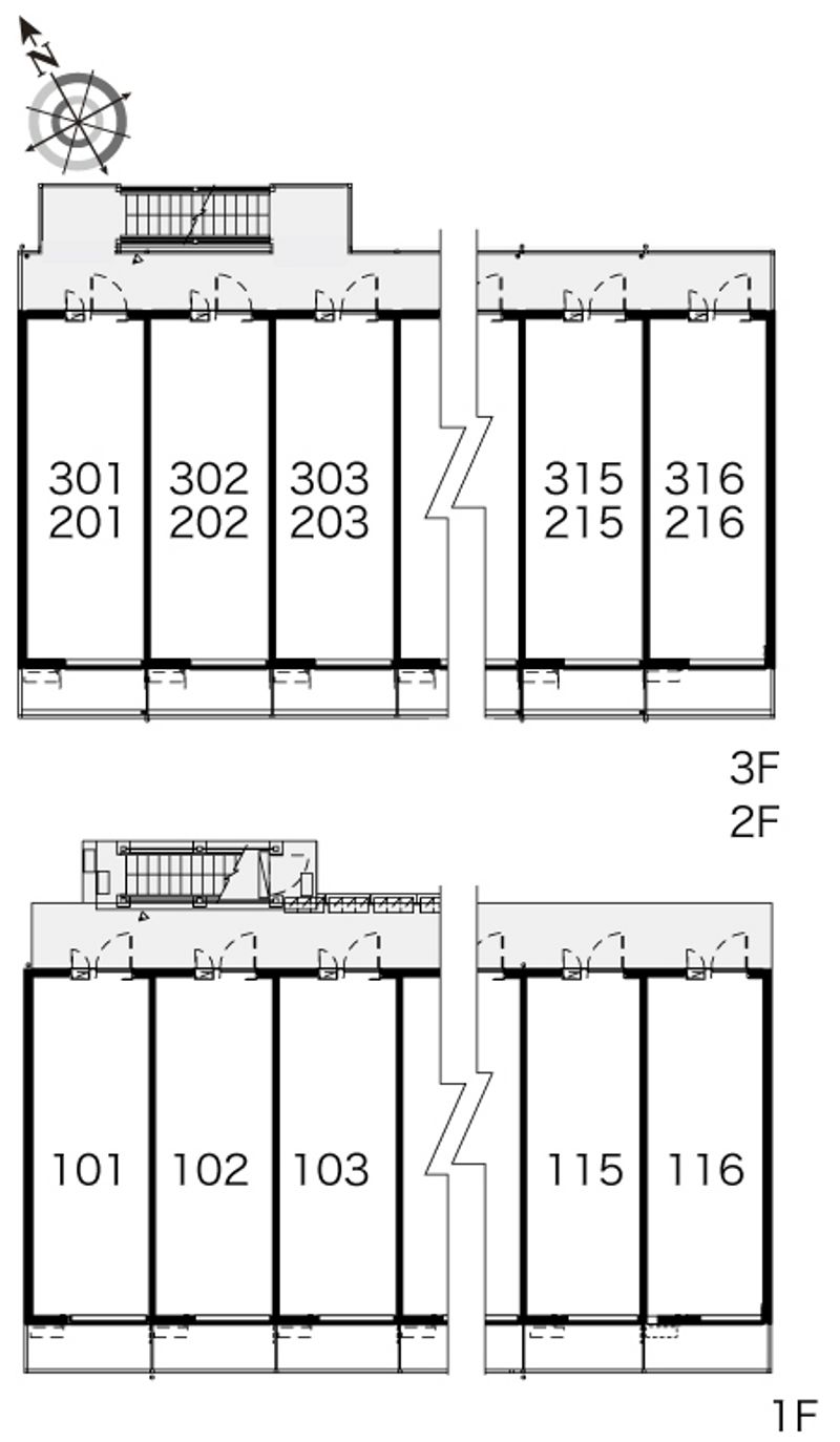 レオパレスエルムトゥプ 間取配置図