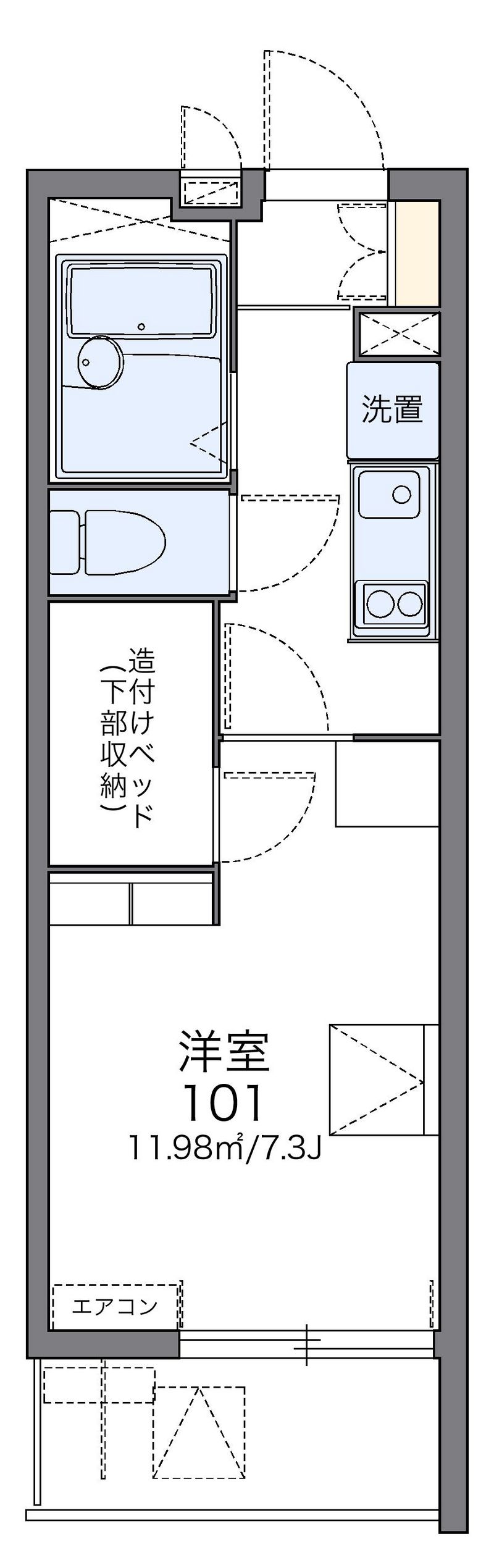 レオパレスアップル 間取図