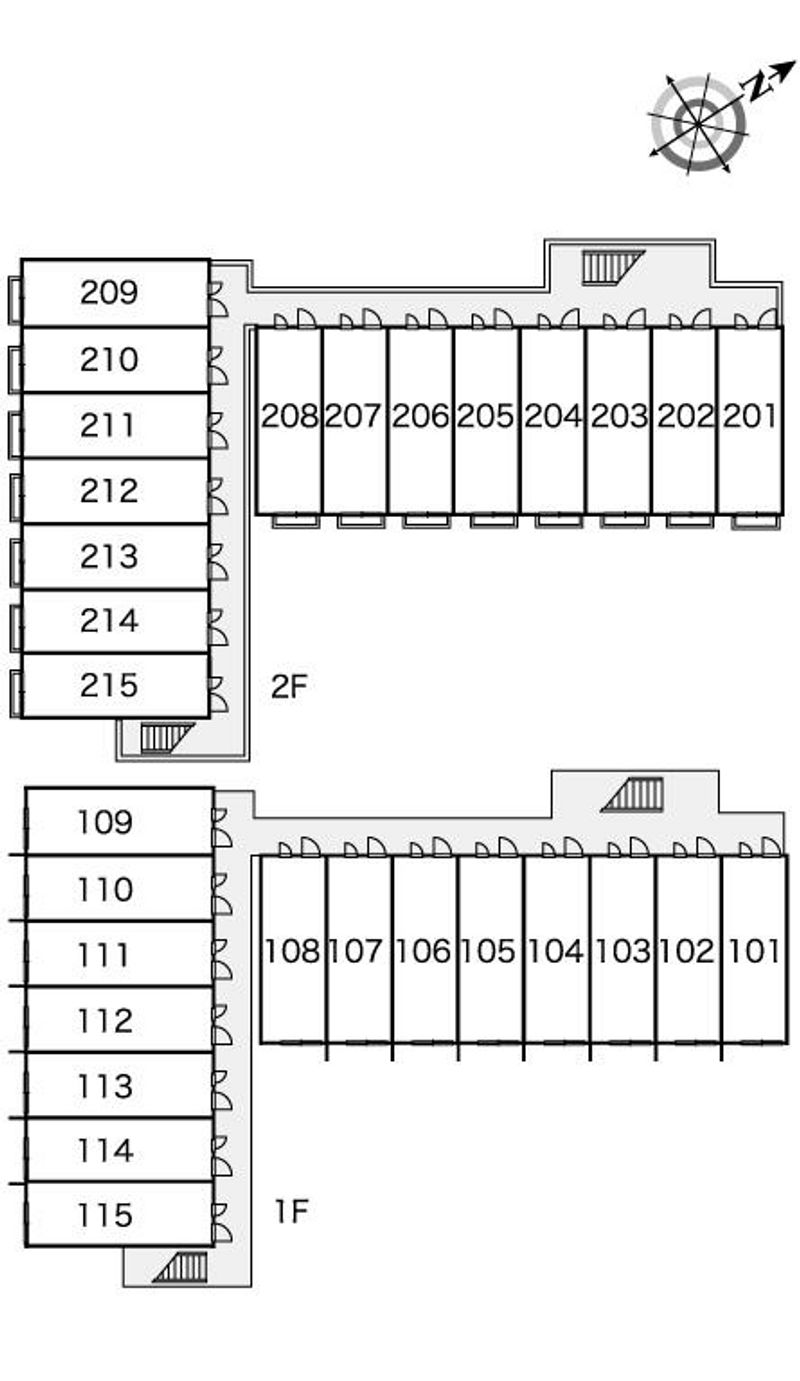 レオパレス清浪舎 間取り配置図