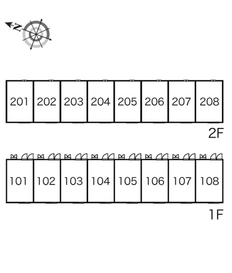 レオパレスアーカンジェル 間取配置図