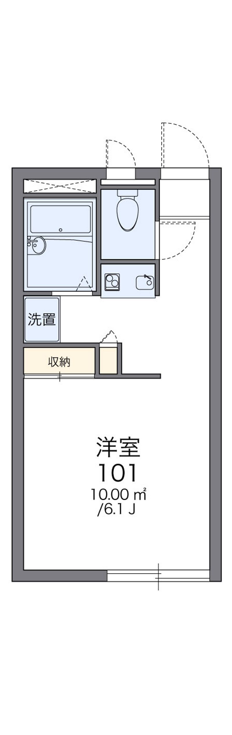レオパレス方地西 間取図