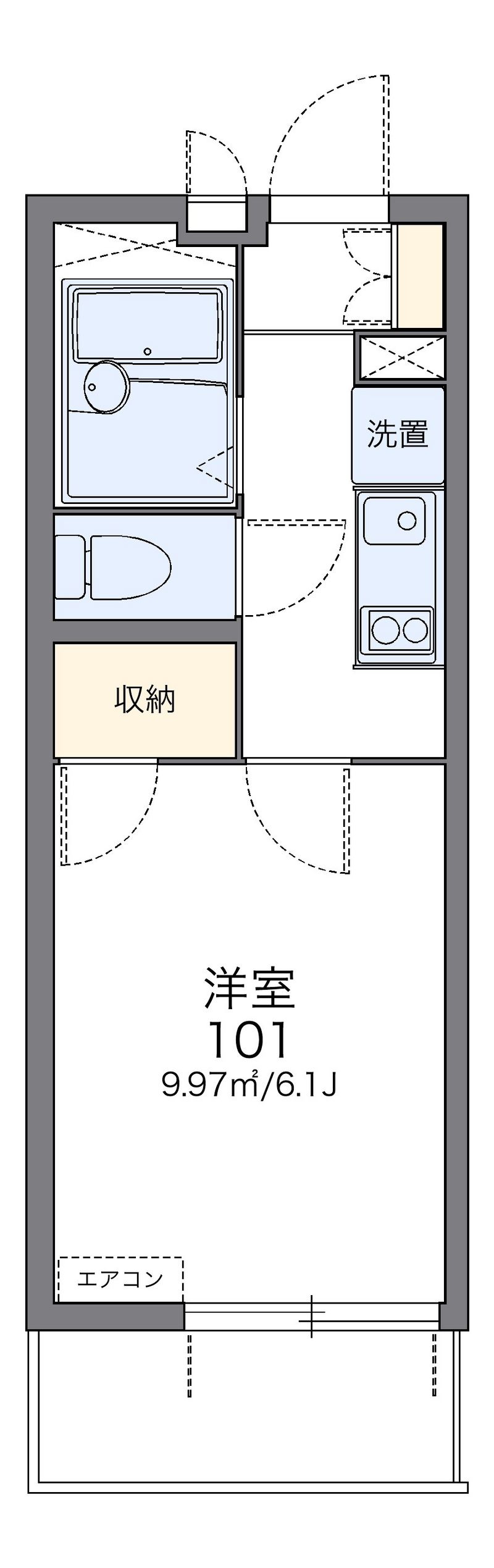 レオパレスルーブルⅡ 間取図