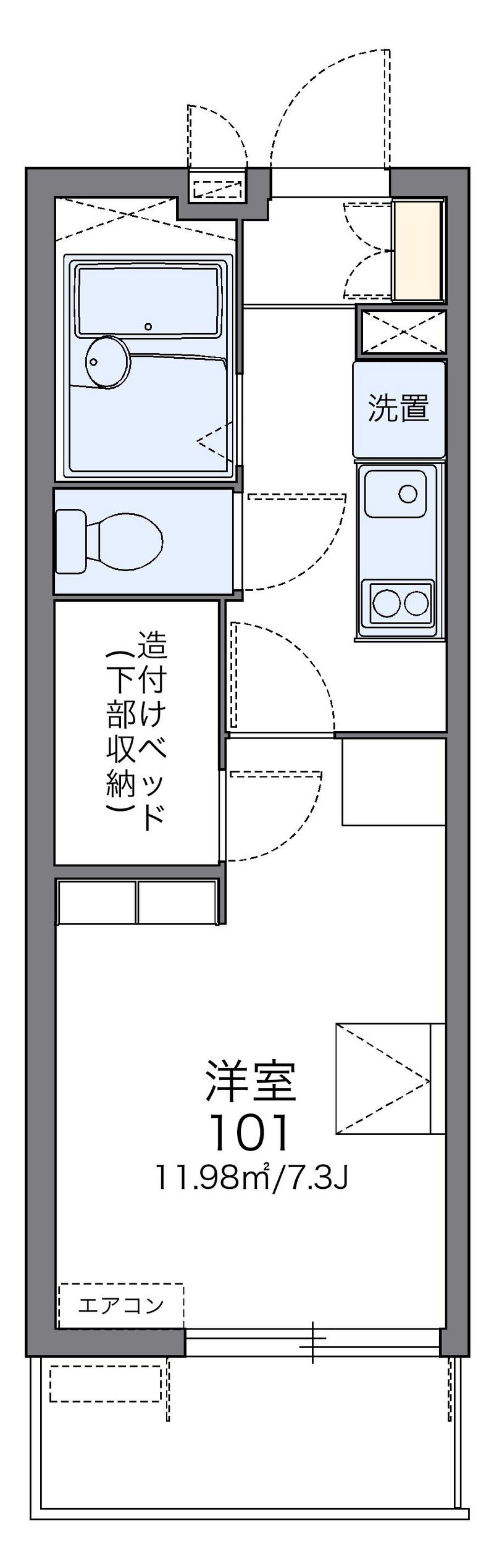 レオパレスクレストタウンＡ 間取図