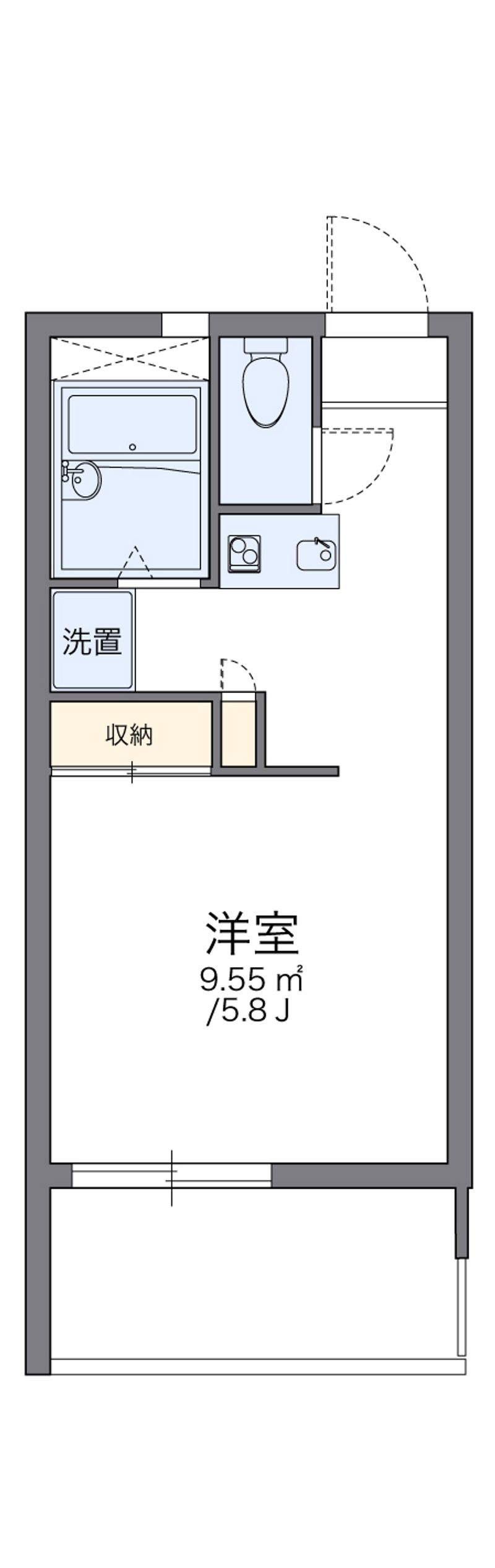 レオパレス緑の香芝 間取図