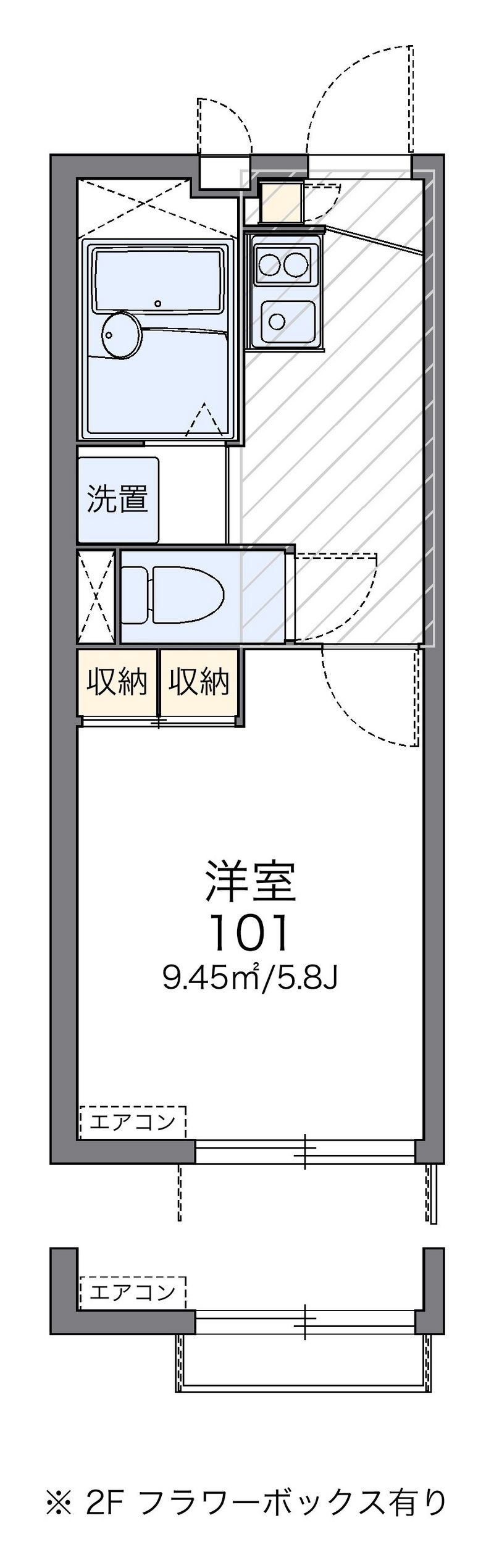 レオパレスラ　ピエーノ 間取図