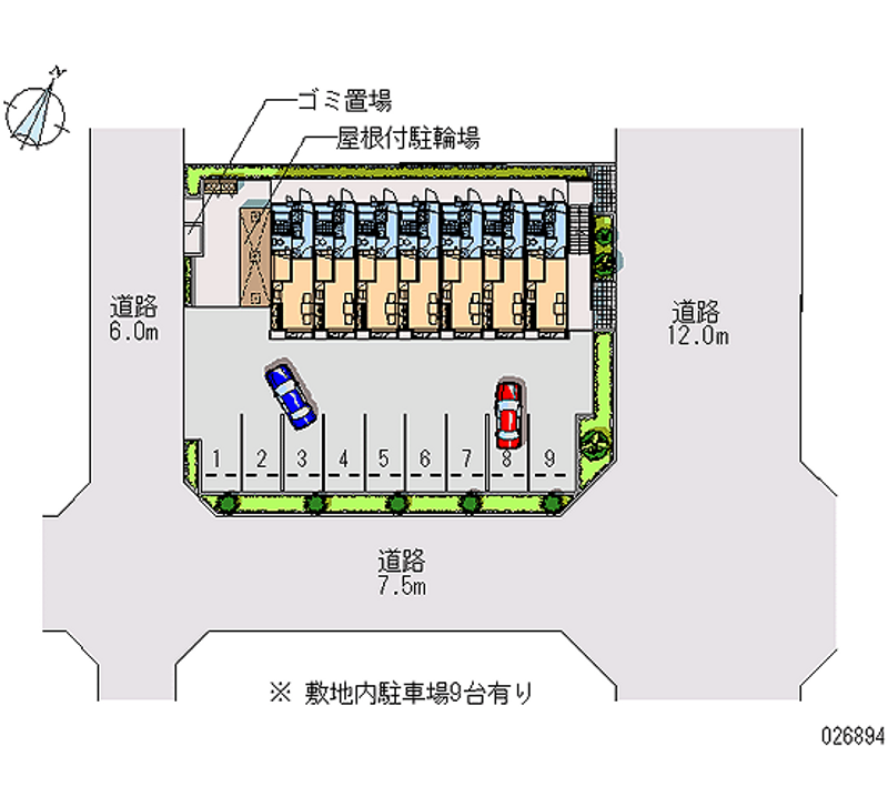 レオパレスドリーミー湘南Ⅲ 月極駐車場