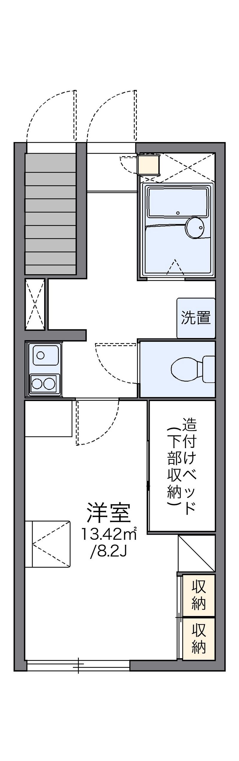 レオパレスフィオーレ八木山 間取図