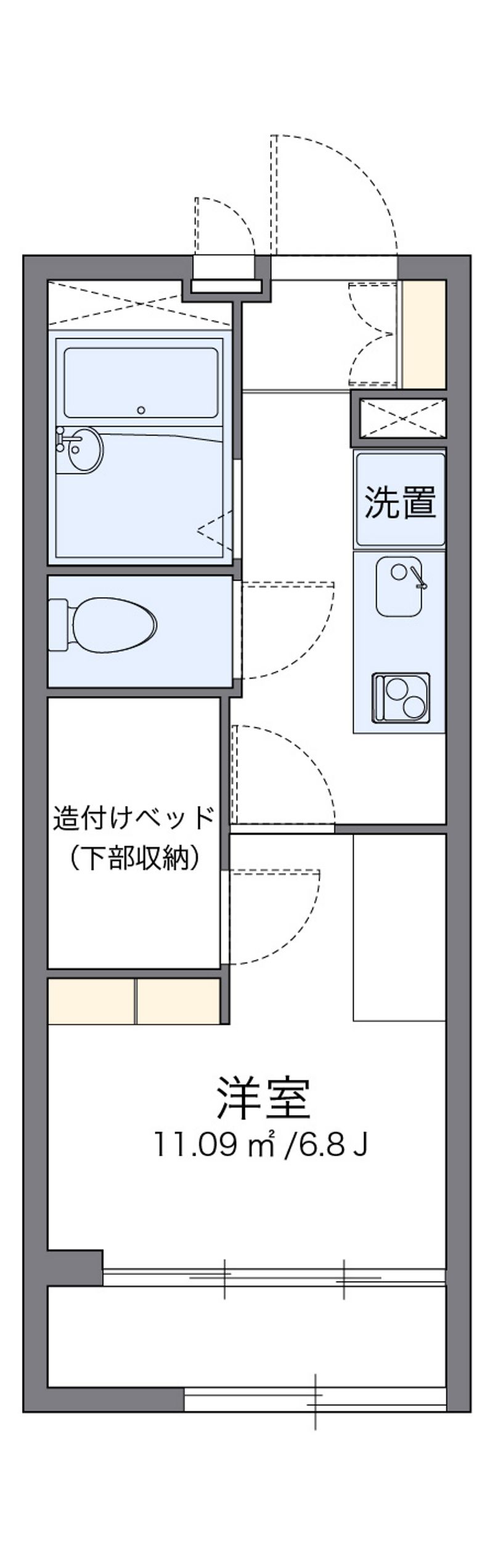 レオパレスフォレスト小倉 間取図