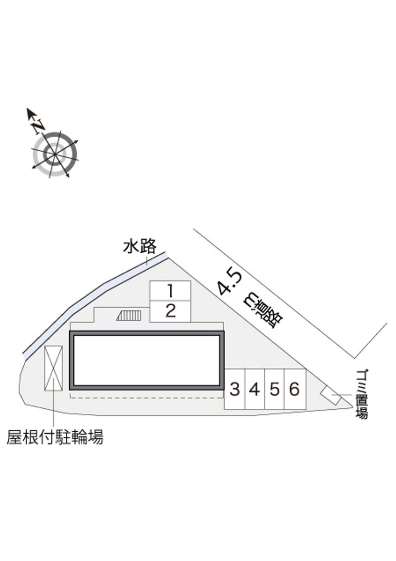 レオパレスクレセント二日市 配置図