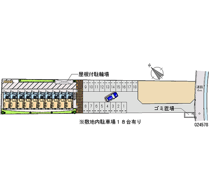 レオパレスめるすぃーⅡ 月極駐車場