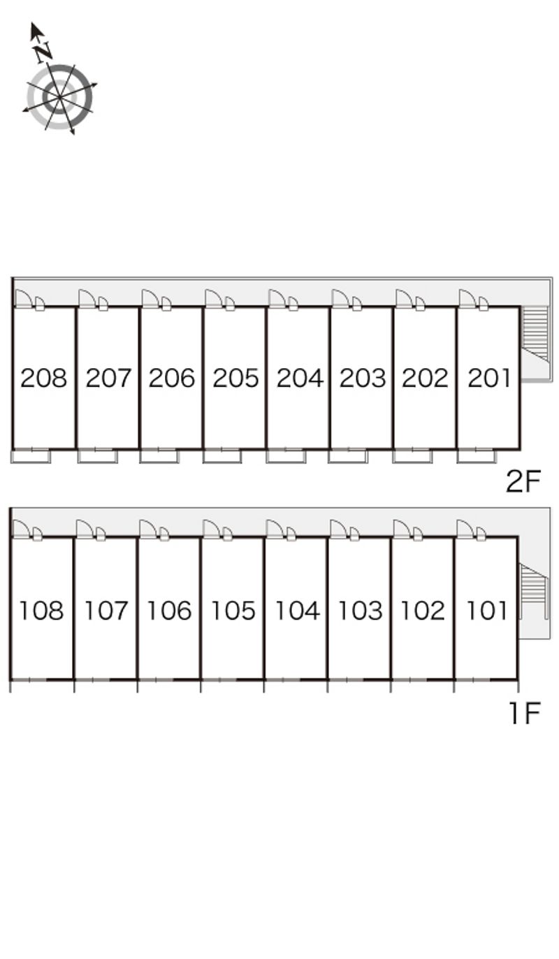 レオパレスわかみや 間取配置図