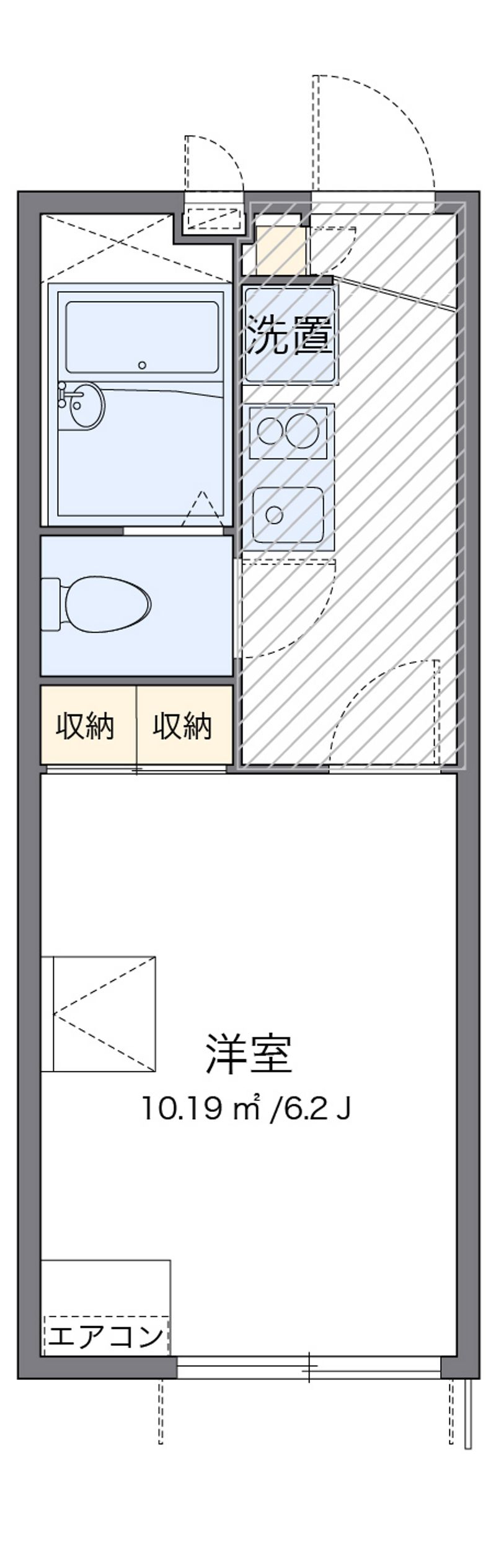 レオパレスハグレー　トマツⅡ 間取図