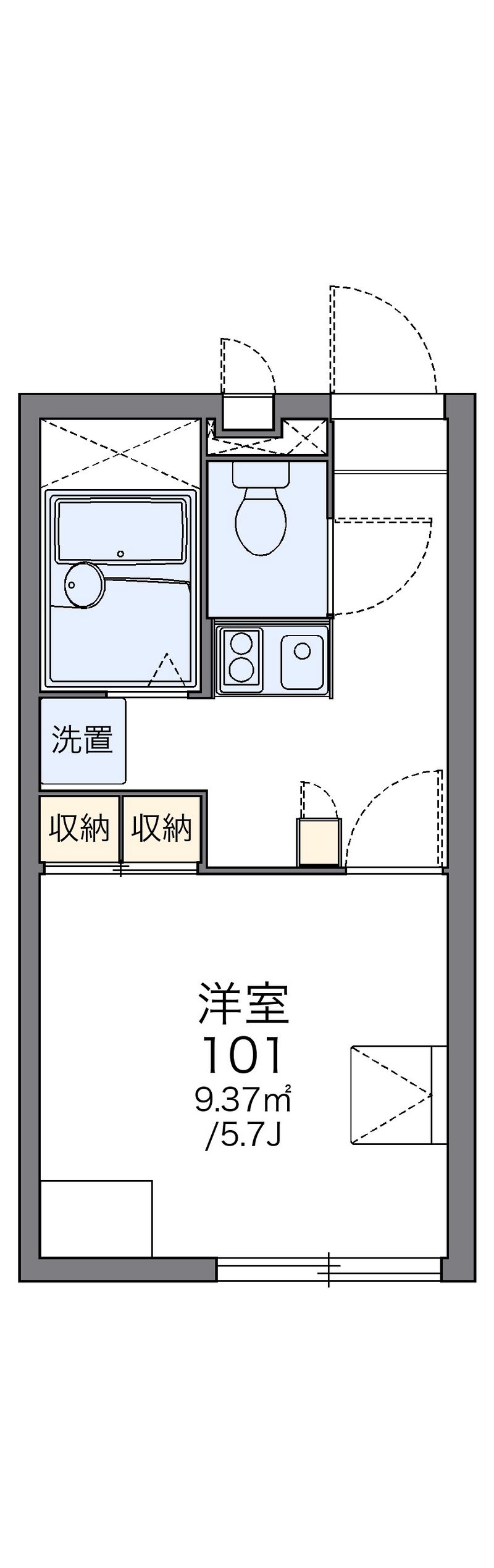 レオパレスフローラ 間取図