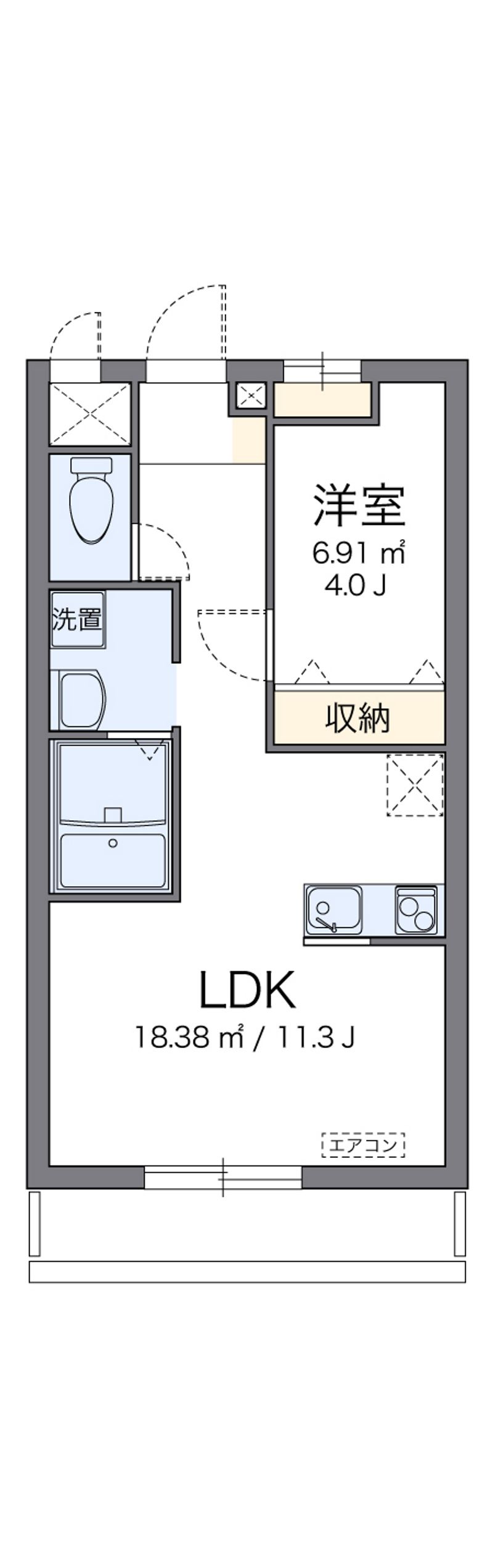 レオパレスリアン庄内 間取図
