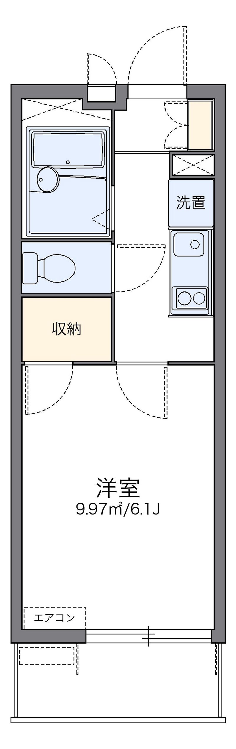 レオパレス四谷Ⅱ 間取図