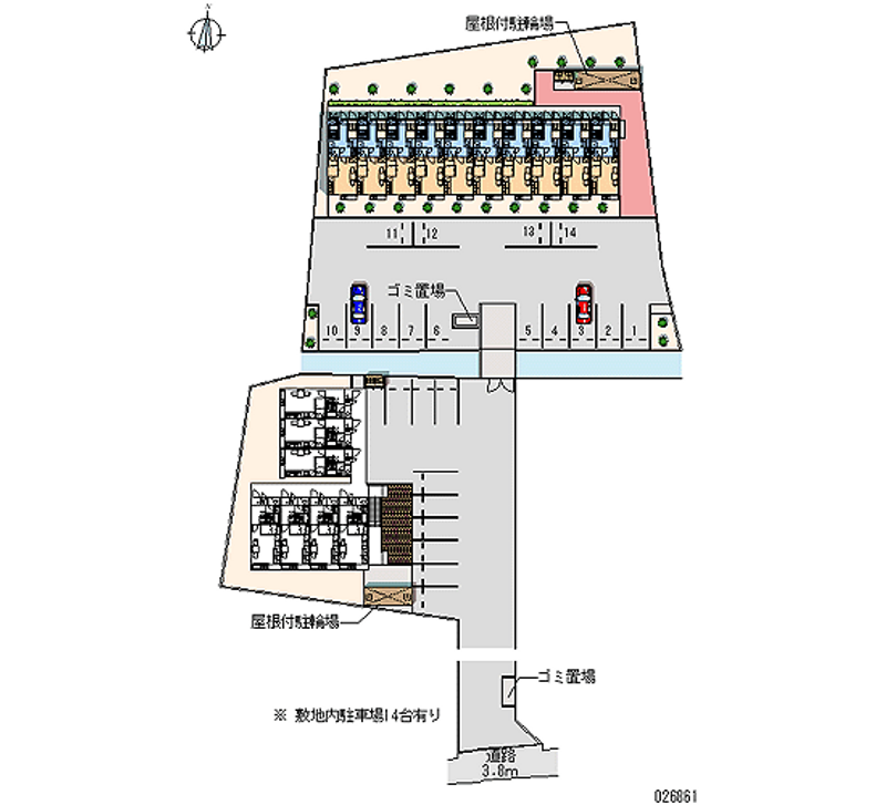 レオパレスＷｅｓｔ　Ⅲ 月極駐車場