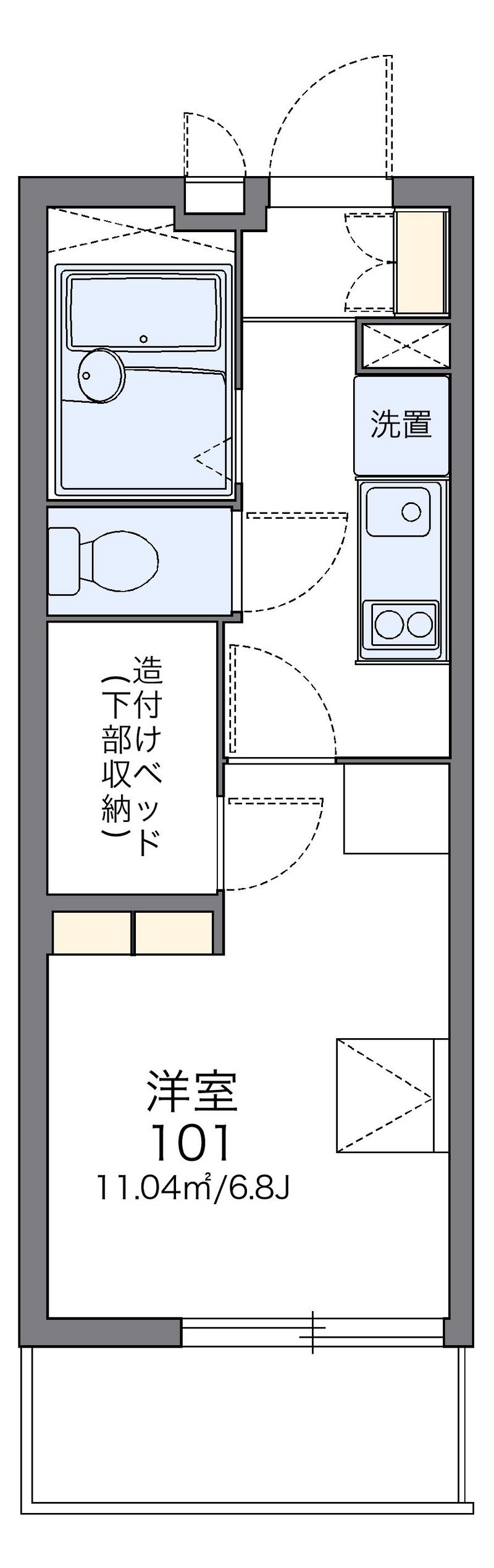 レオパレスエクセル御幣島 間取図