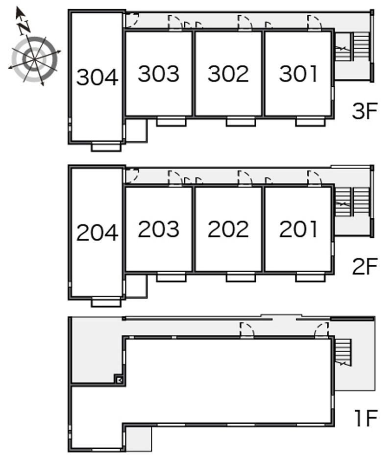 クレイノ志賀屋 間取り配置図
