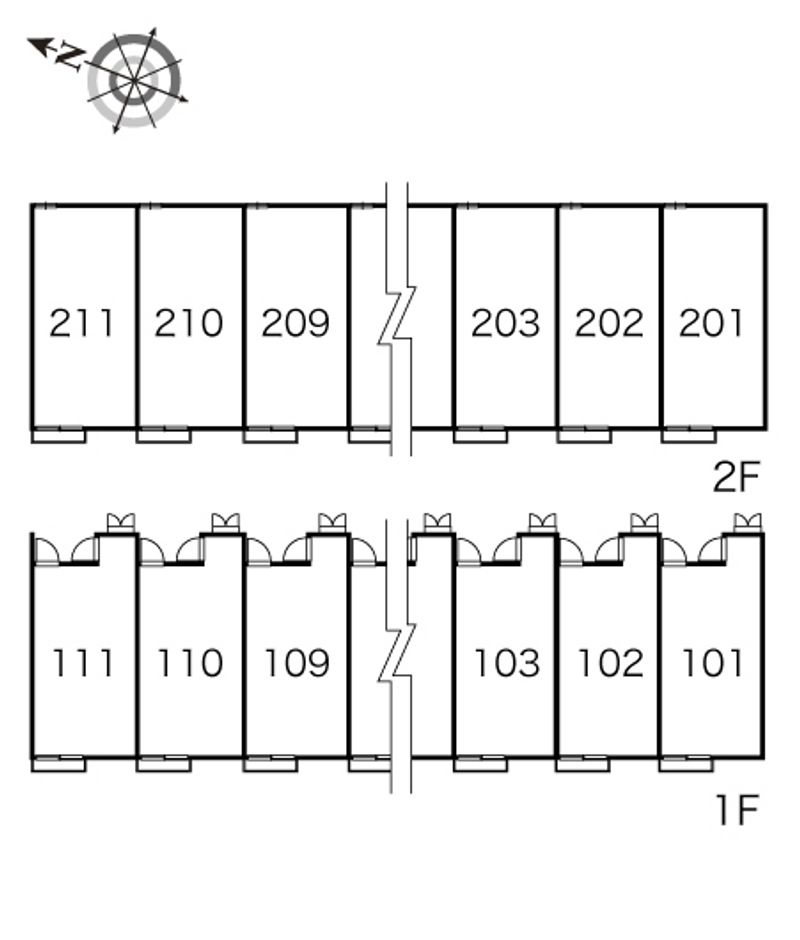レオパレスウィンクルＡ 間取配置図