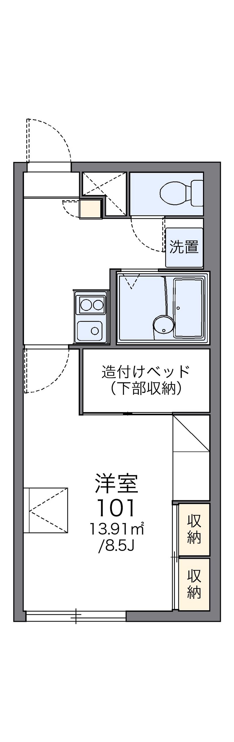 レオパレスアークスＥＮＩＷＡ 間取図