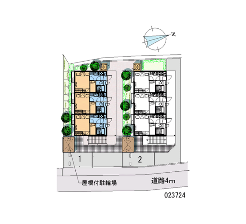 レオパレス三立ハイツＡ 区画図