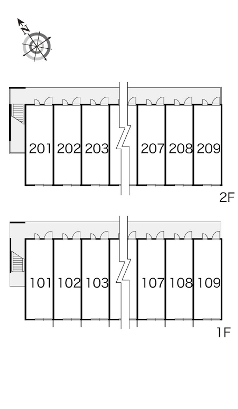 レオパレスコスモポート高岡 間取配置図