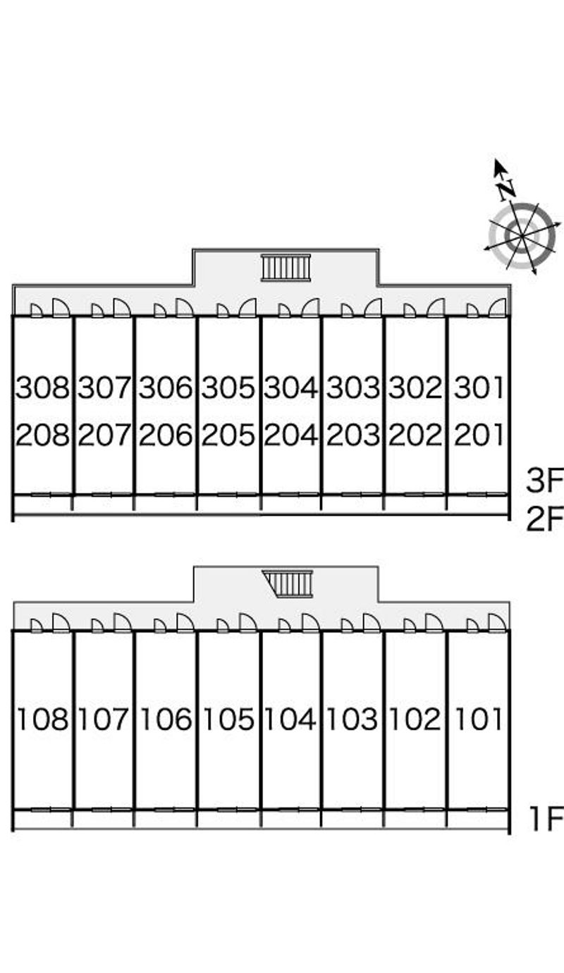レオパレスＣｏｍｏ小山 間取配置図