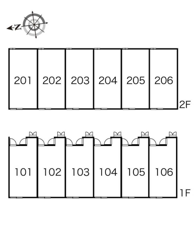 レオパレス後城 間取配置図