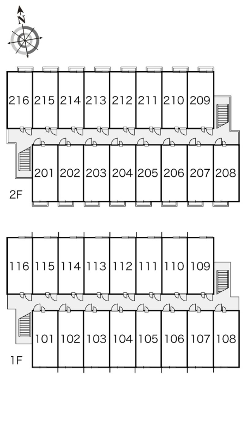 レオパレス紀ノ川 間取配置図
