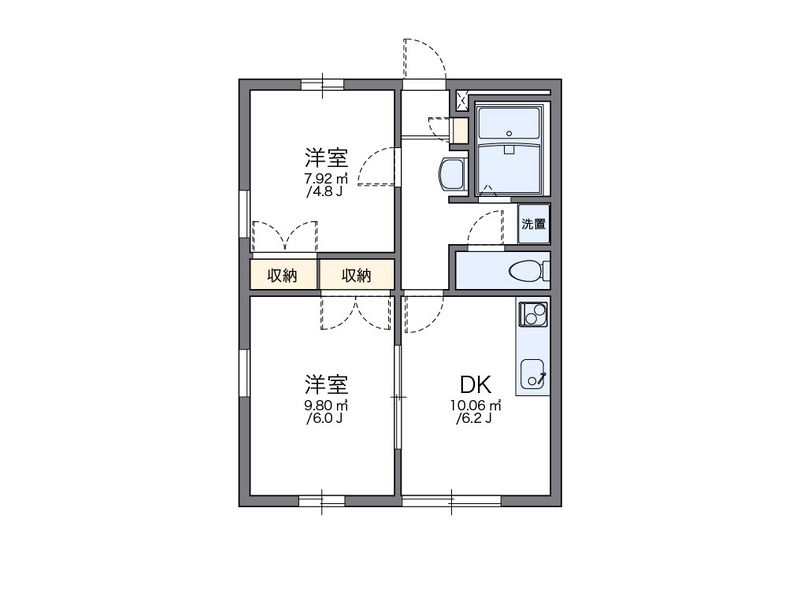 レオパレスエムフィールドⅠ 間取図