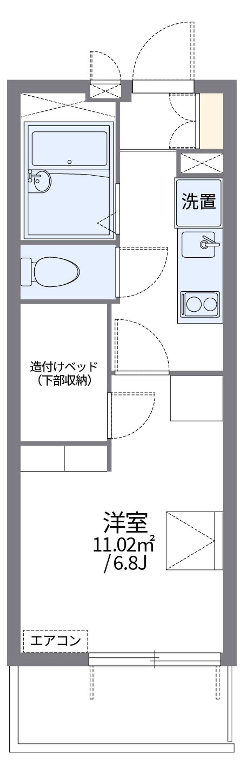 レオパレスフラワーヒル熊本 間取図