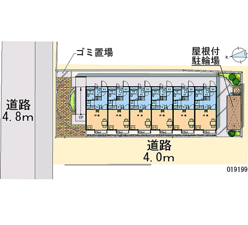 レオパレス亀川 区画図
