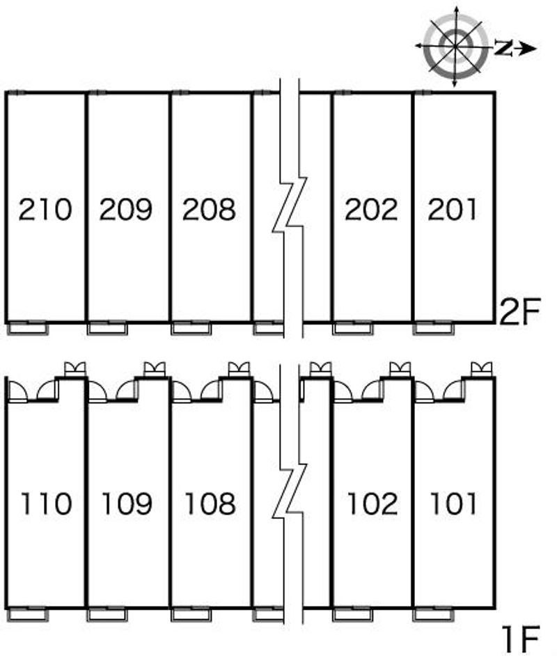 レオパレスバルカローレ 間取配置図