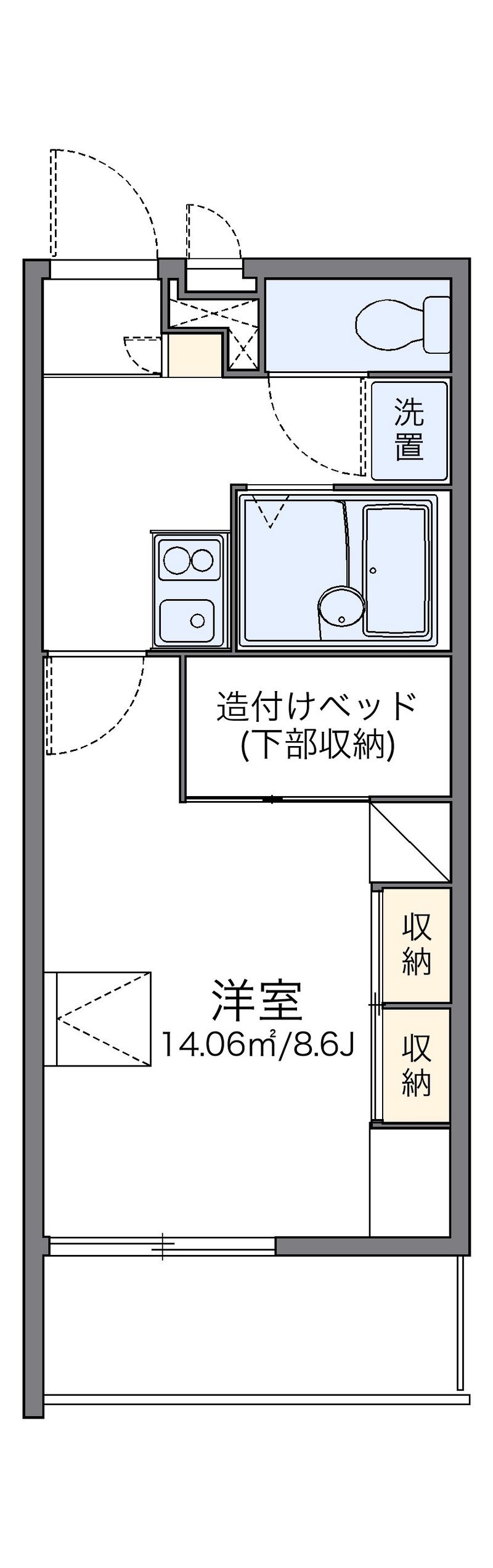 レオパレス山中 間取図